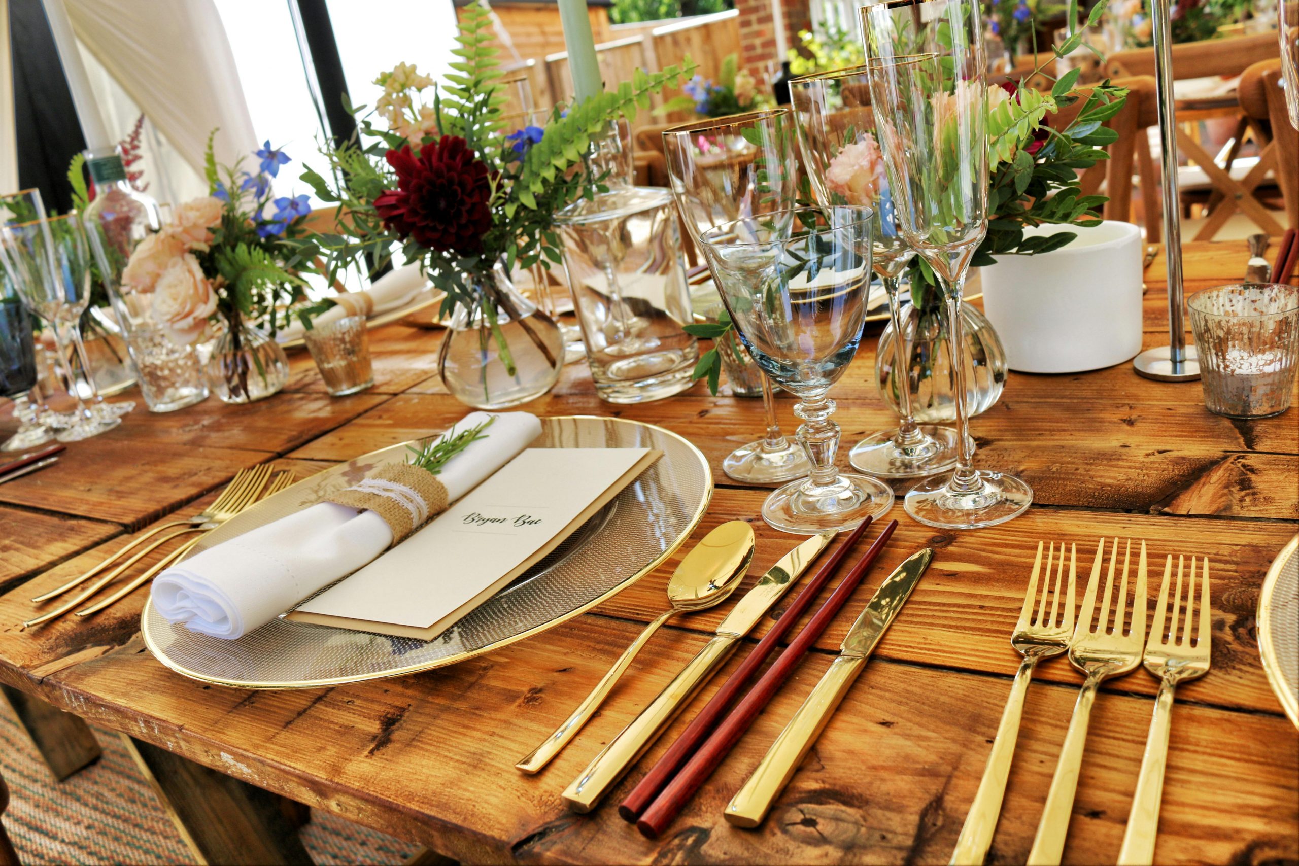 A beautifully arranged table
